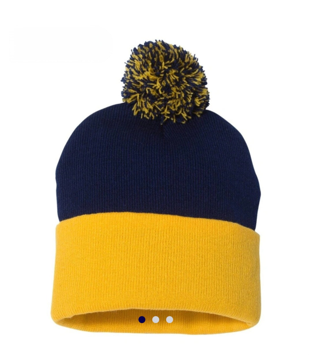Yellow/ Blue Pom Pom